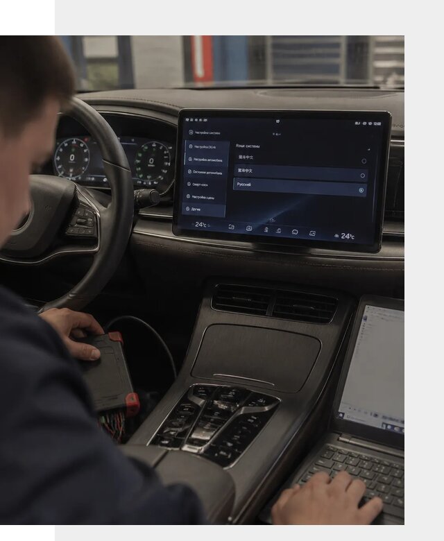 Русификация автомобиля BYD HAN для эксплуатации в Кузнецке